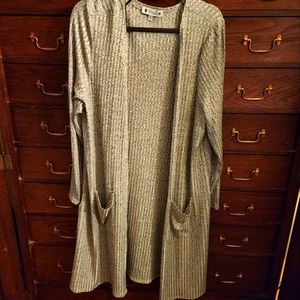 Long Silver Sparkly Sweater